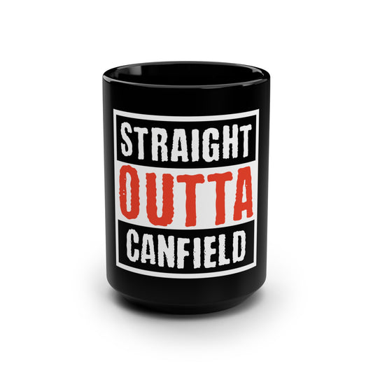 "Straight Outta Canfield" Ceramic Mug, 15 oz