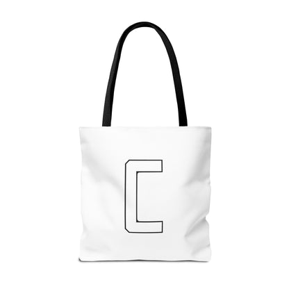 "Straight Outta Canfield" Tote Bag, White "C"