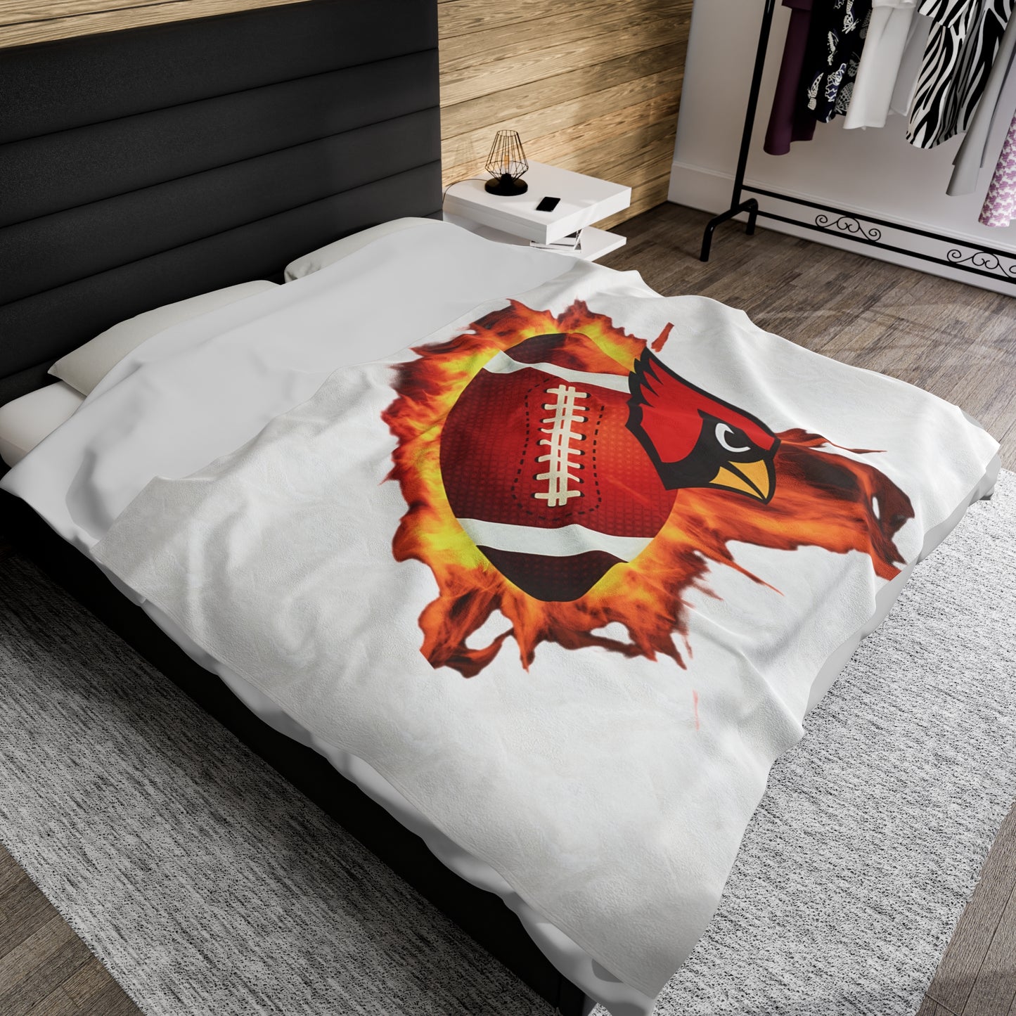 Canfield Football Velveteen Plush Blanket - Perfect for Football Fans, Cozy Home Decor