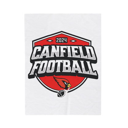 Canfield Football Velveteen Plush Blanket - Perfect for Football Fans, Cozy Home Decor