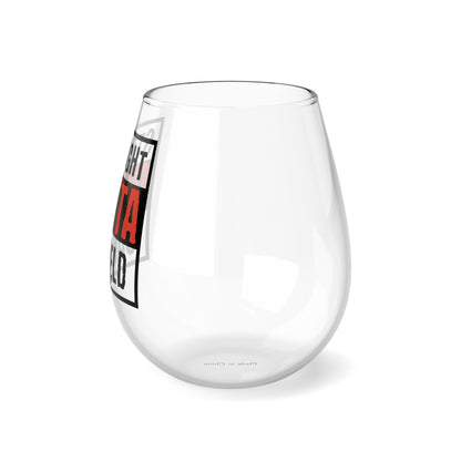 "Straight Outta Canfield" Stemless Wine Glass, 11.75 oz