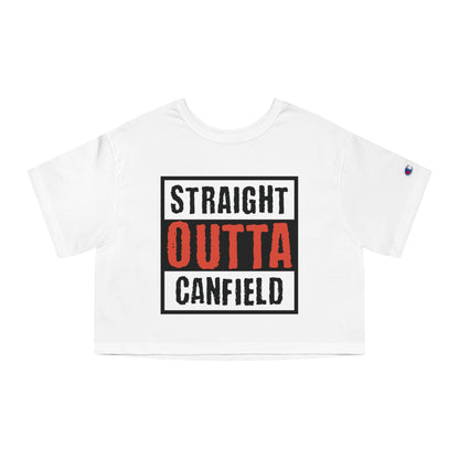 "Straight Outta Canfield", Women's Cropped T-Shirt