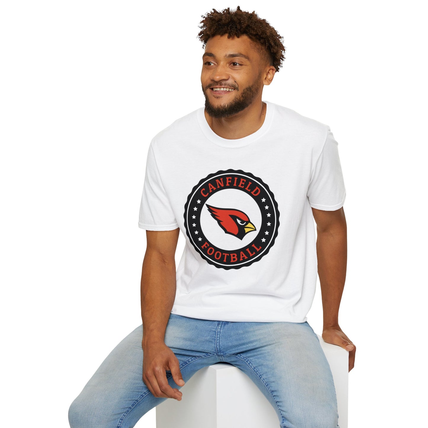 Canfield Football Badge, Softstyle T-Shirt