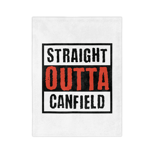 "Straight Outta Canfield" Velveteen Microfiber Blanket