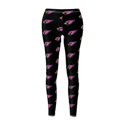 Women's Casual Leggings, Pink Cardinal