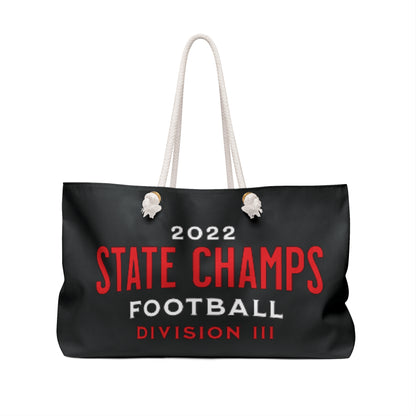 Canfield Football State Champion Weekender Bag, Red Cardinal