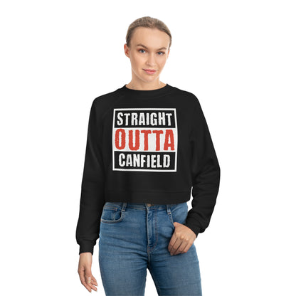 "Straight Outta Canfield" Women's Cropped Fleece Pullover