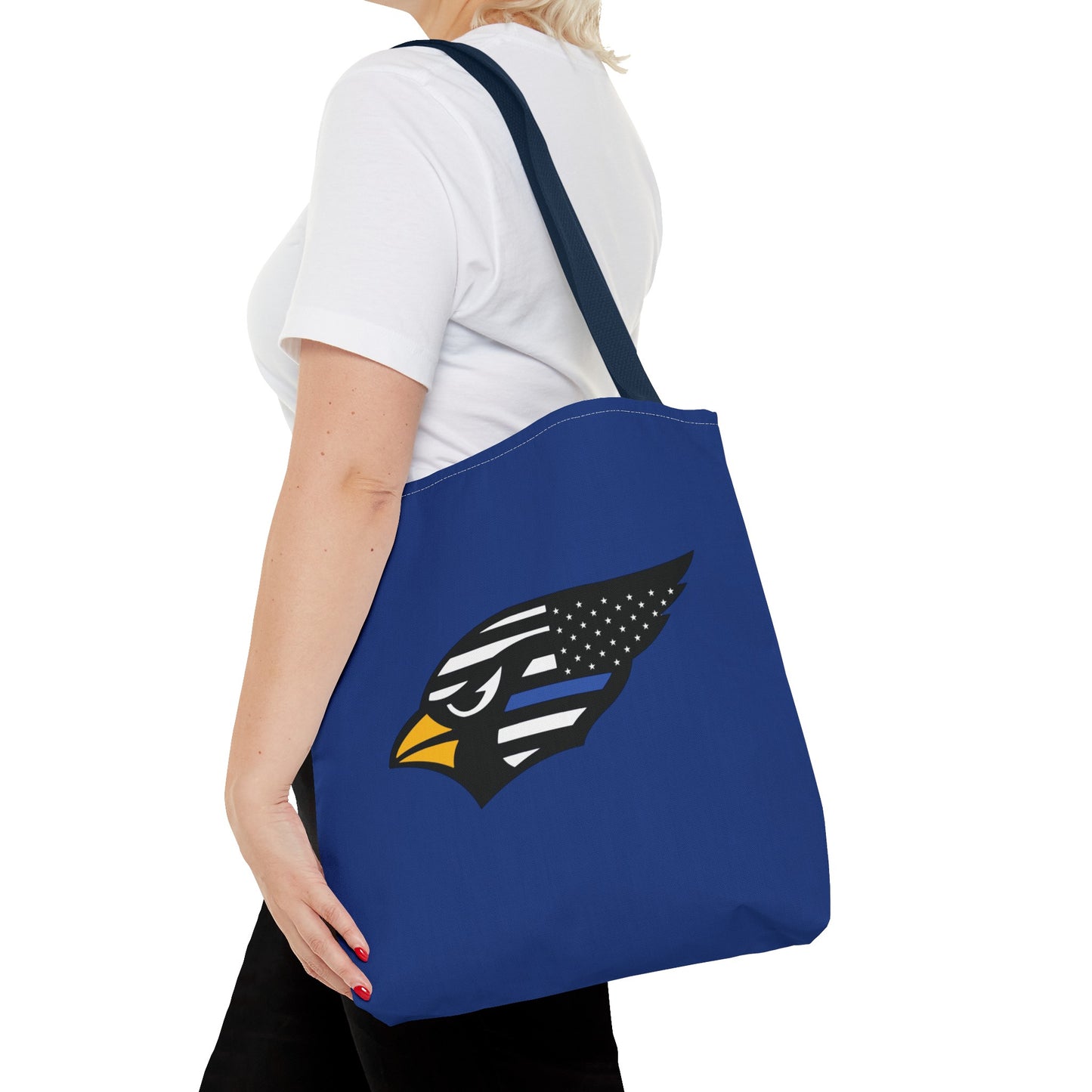 Canfield Tote Bag, Back-the-Blue Cardinal & Black "C"