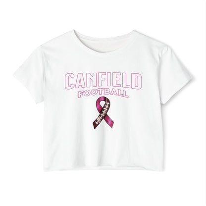 Canfield Football (Breast Cancer), Women's Crop Top