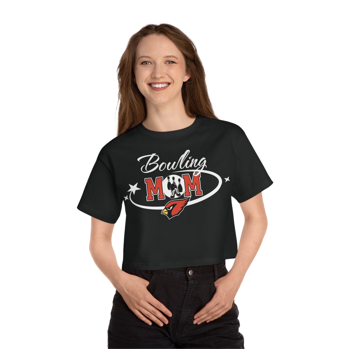 Bowling Mom, Women's Cropped T-Shirt