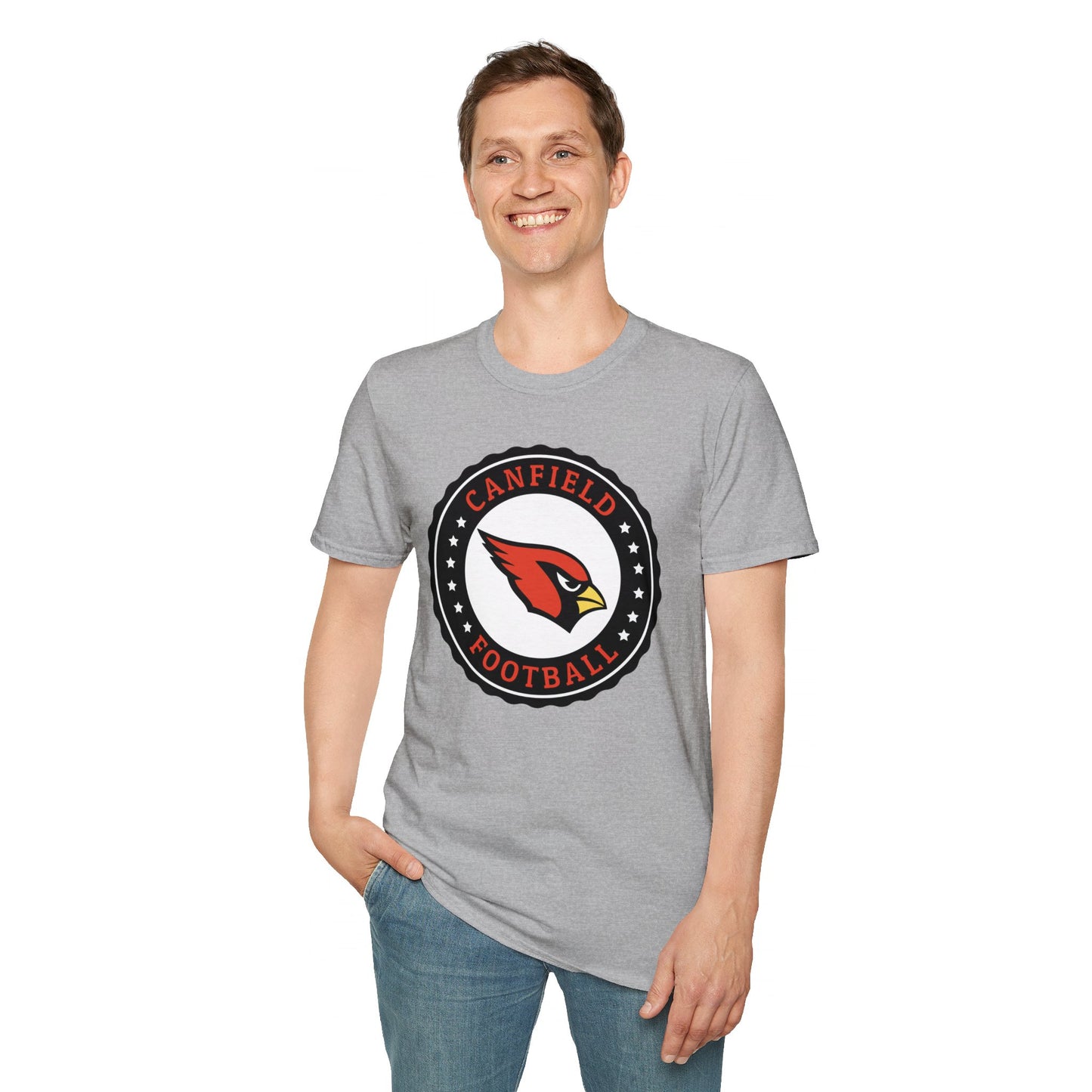 Canfield Football Badge, Softstyle T-Shirt