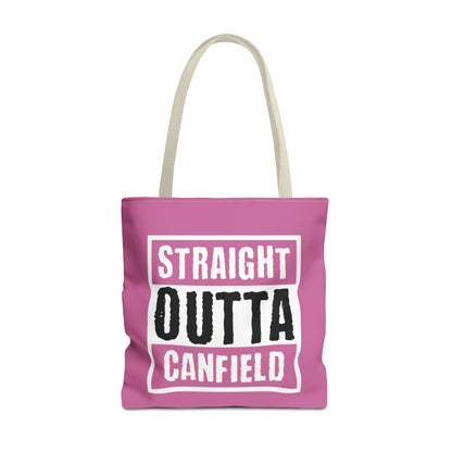 "Straight Outta Canfield" Tote Bag, Black "C"