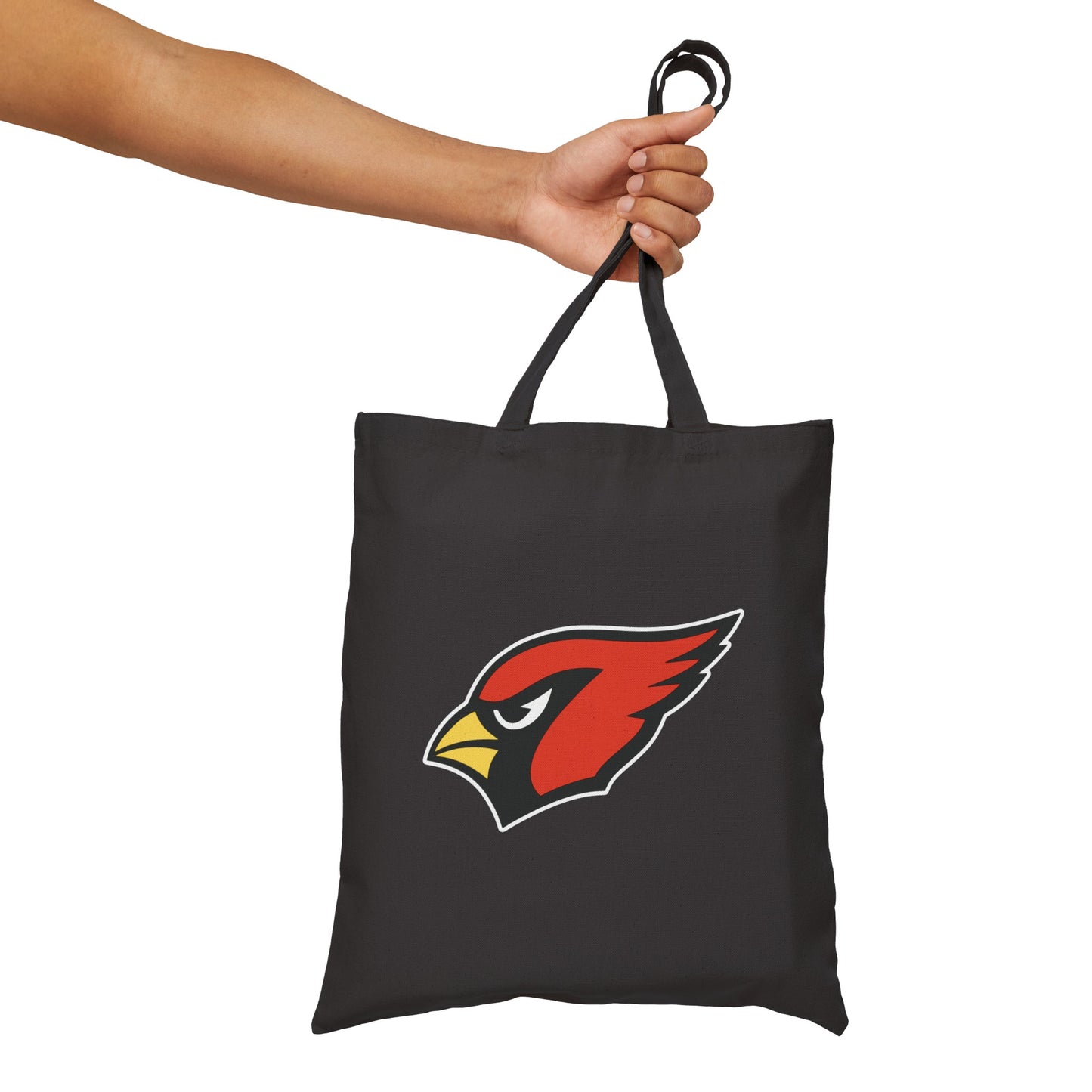 "Straight Outta Canfield" Cotton Canvas Tote Bag, Red Cardinal