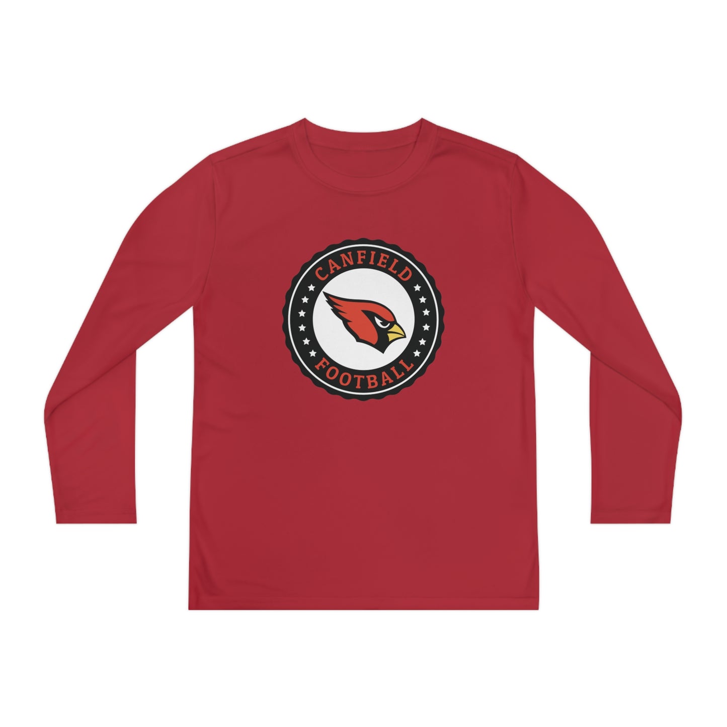 Canfield Football Badge, Youth Long Sleeve Competitor Tee