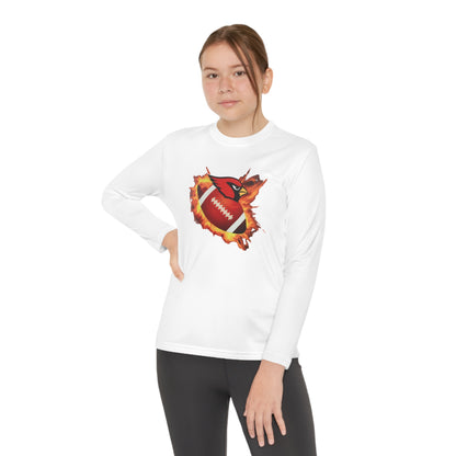 Canfield Football (Fire), Youth Long Sleeve Competitor Tee