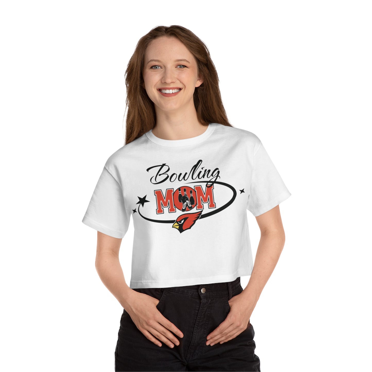 Bowling Mom, Women's Cropped T-Shirt