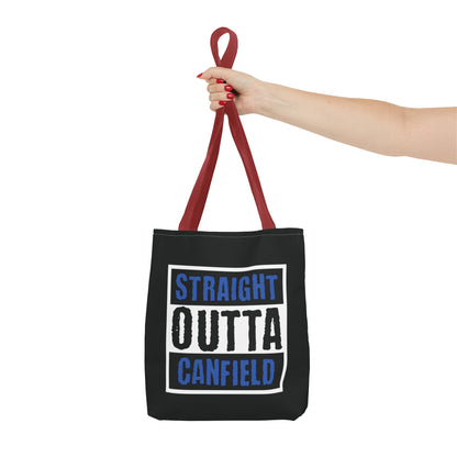 "Straight Outta Canfield" Tote Bag, Black "C"