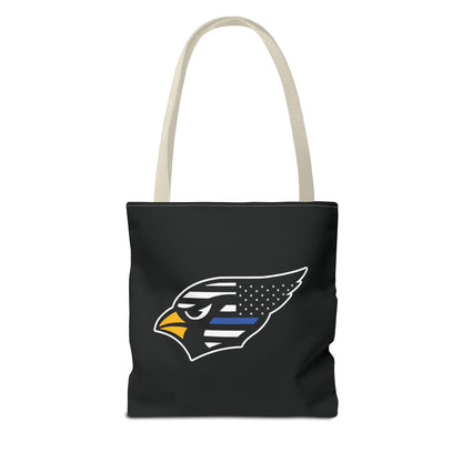 "Straight Outta Canfield" Tote Bag, Back-the-Blue Cardinal