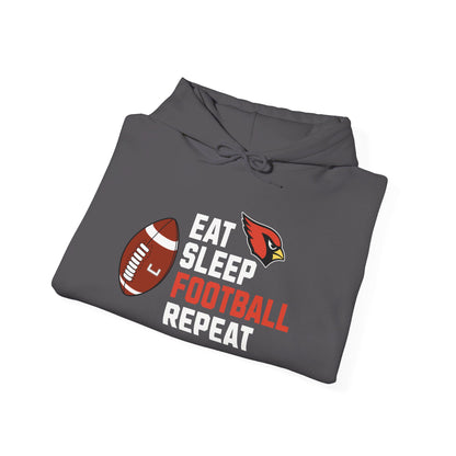 Eat, Sleep, Football, Hooded Sweatshirt