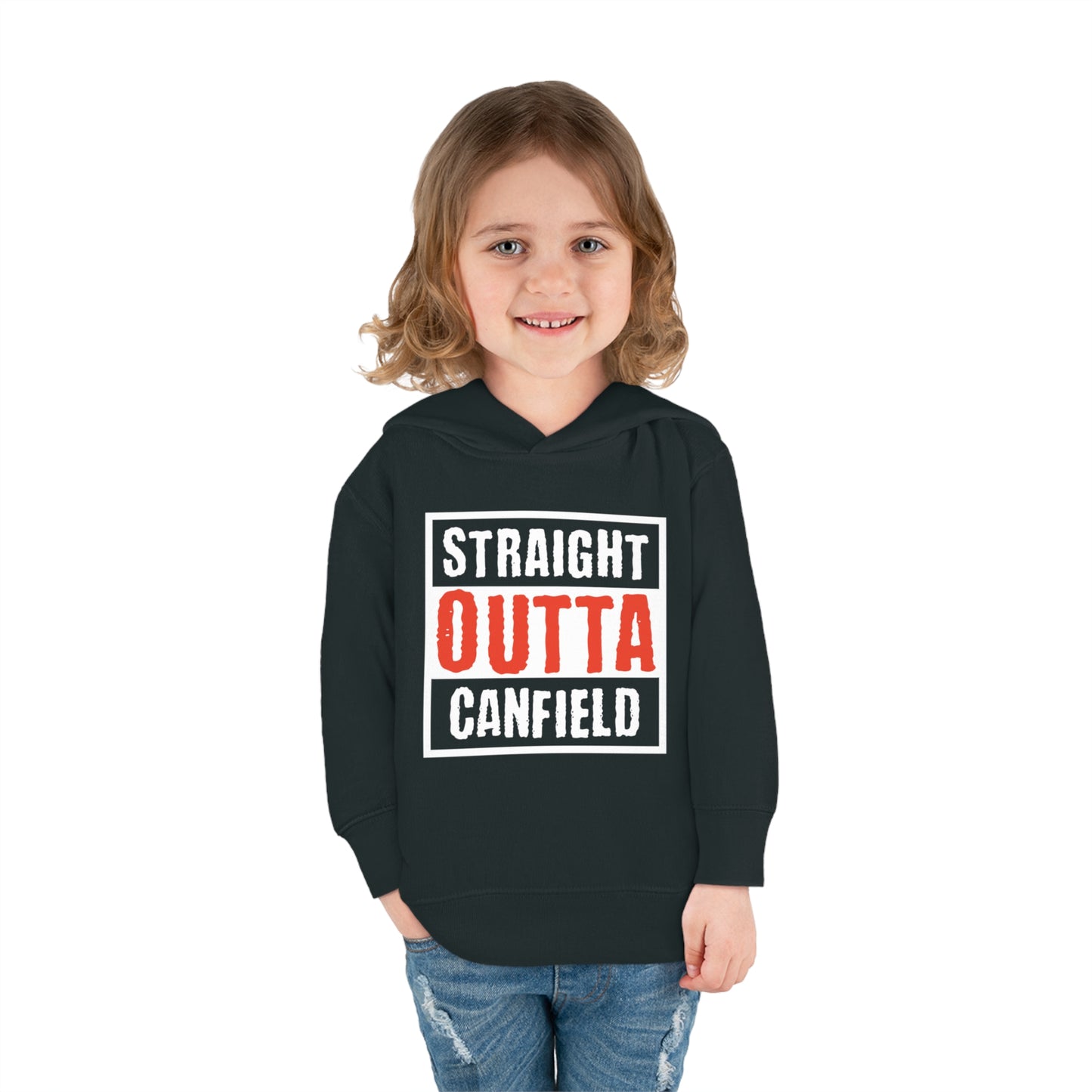 "Straight Outta Canfield, Toddler Pullover Fleece Hoodie