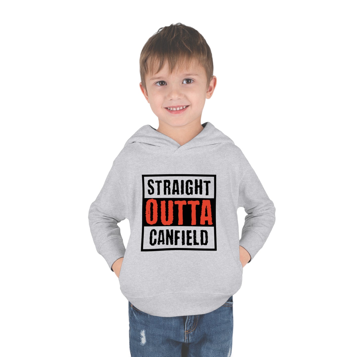 "Straight Outta Canfield, Toddler Pullover Fleece Hoodie