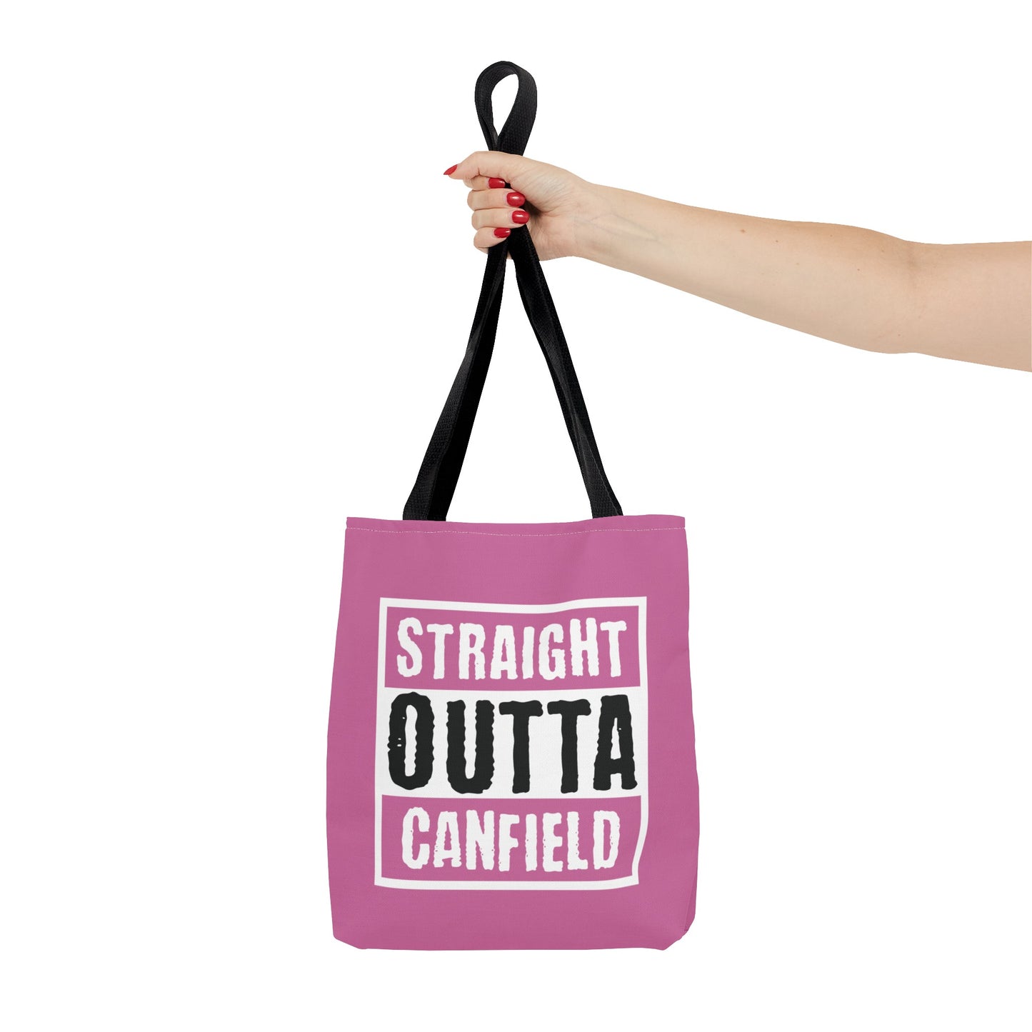 "Straight Outta Canfield" Tote Bag, Black "C"