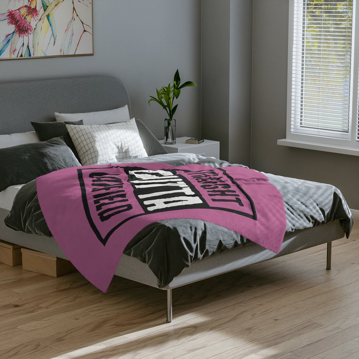 "Straight Outta Canfield" Velveteen Microfiber Blanket