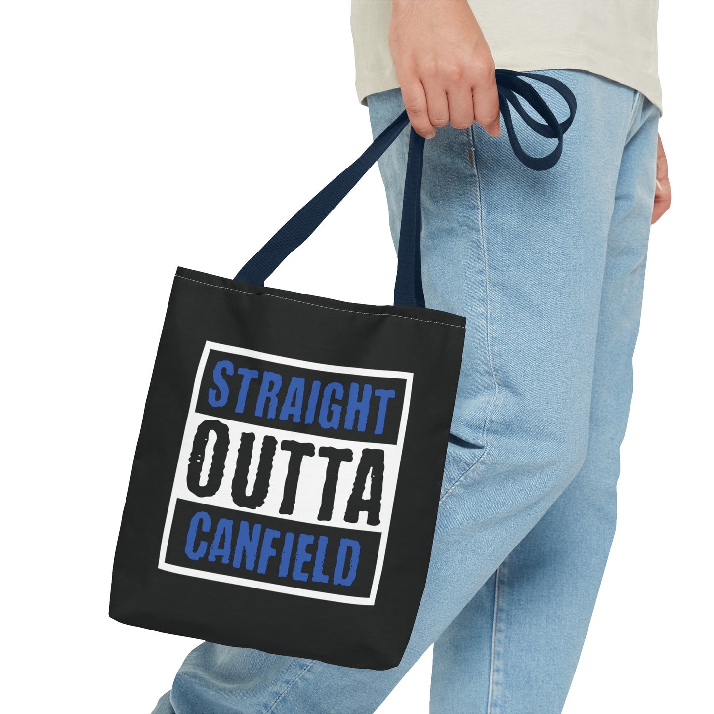 "Straight Outta Canfield" Tote Bag, Black "C"