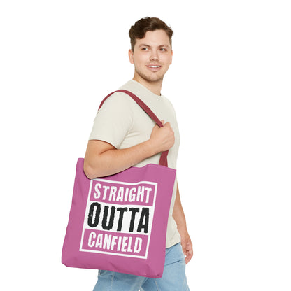 "Straight Outta Canfield" Tote Bag, Black "C"