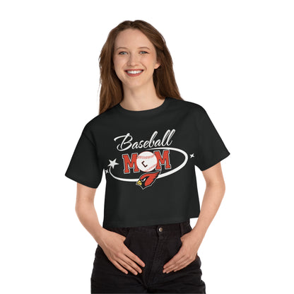 Baseball Mom, Women's Cropped T-Shirt