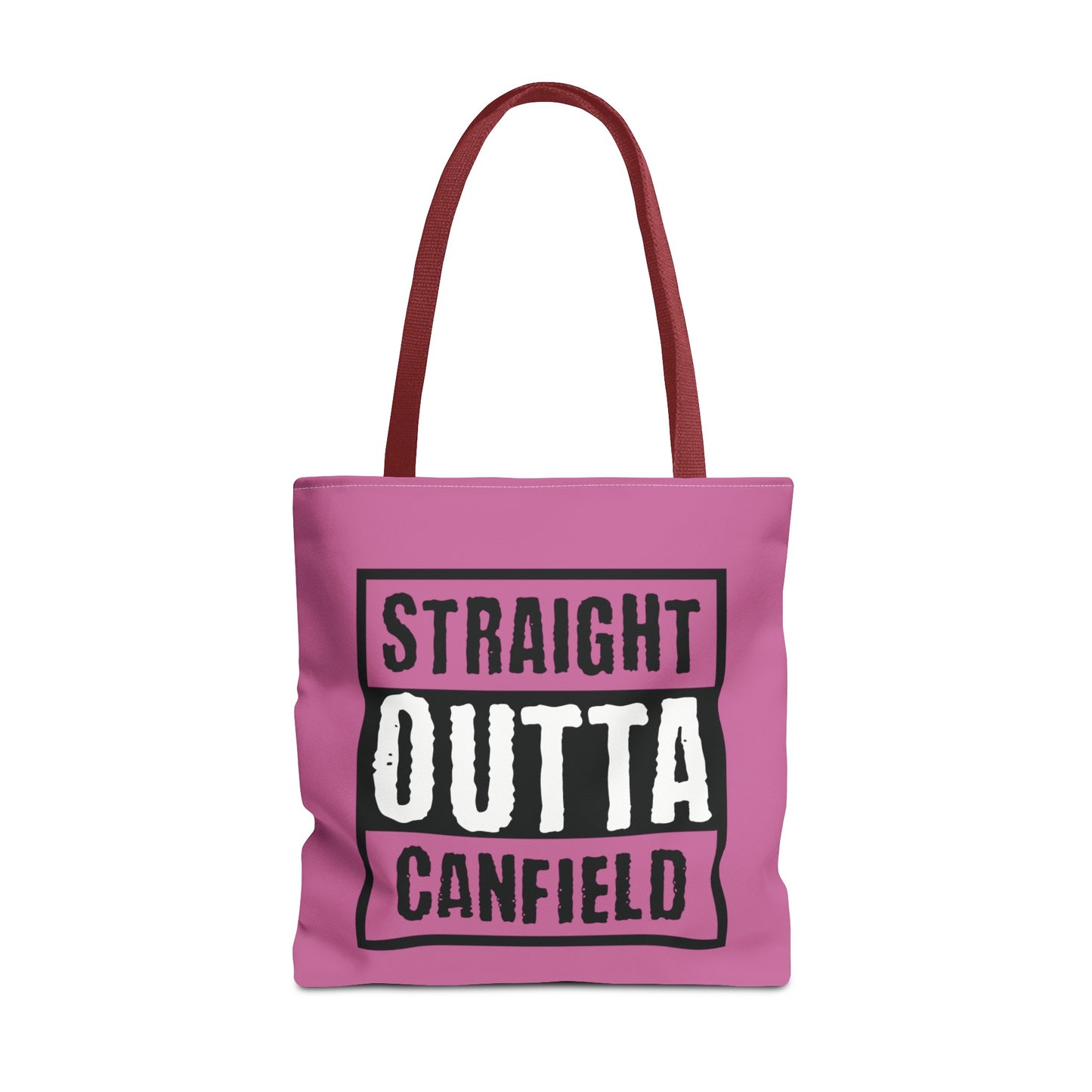 "Straight Outta Canfield" Tote Bag, White Cardinal