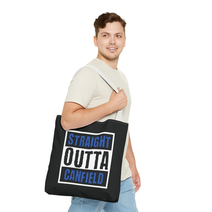 "Straight Outta Canfield" Tote Bag, Black "C"