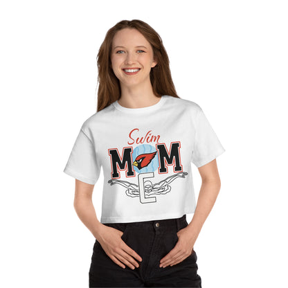 Swim Mom, Women's Cropped T-Shirt