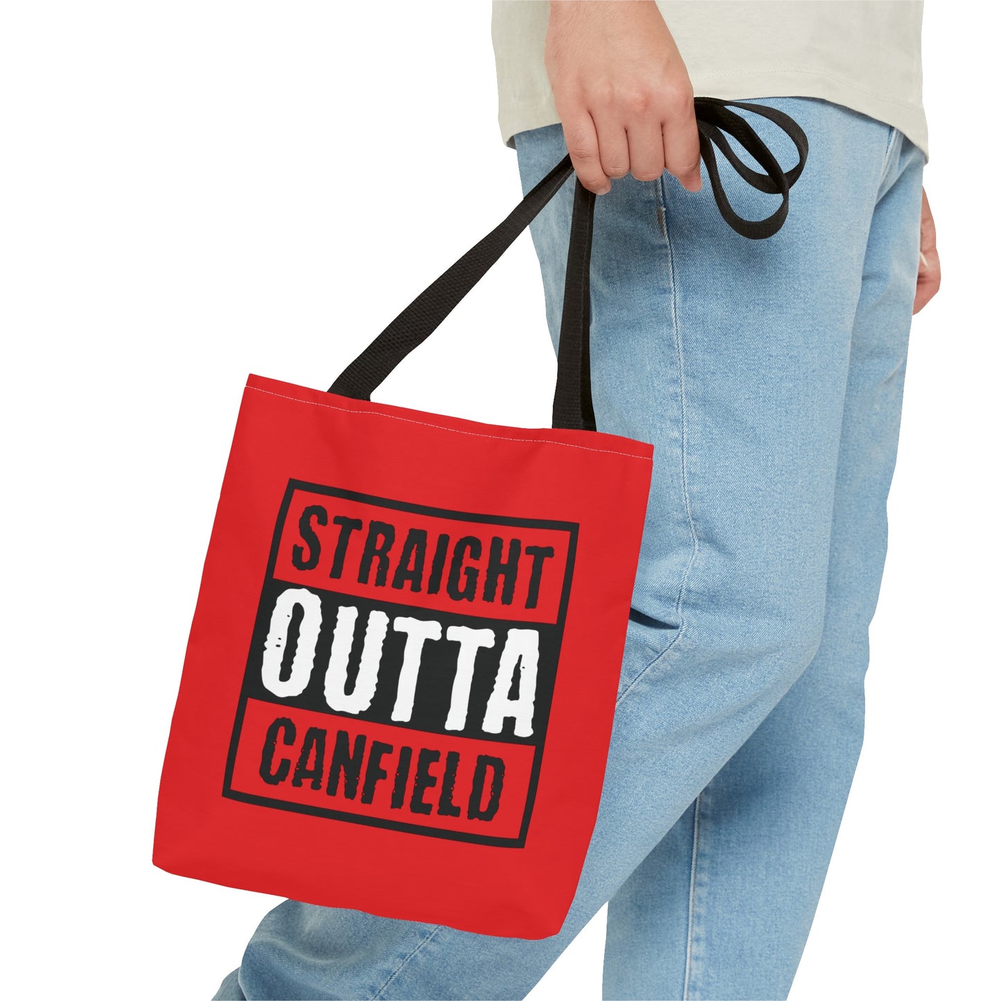 "Straight Outta Canfield" Tote Bag, Red Cardinal