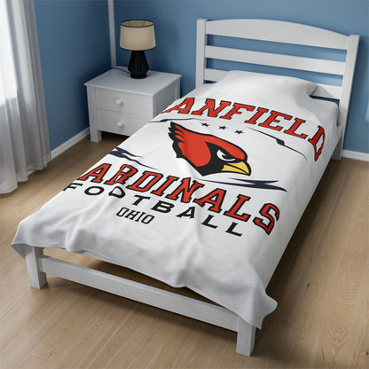 Canfield Football Velveteen Plush Blanket - Perfect for Football Fans, Cozy Home Decor