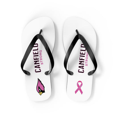 "Canfield Strong" Breast Cancer Awareness Flip Flops