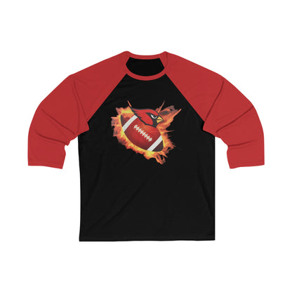 Canfield Football (Fire), 3/4 Sleeve Baseball Tee