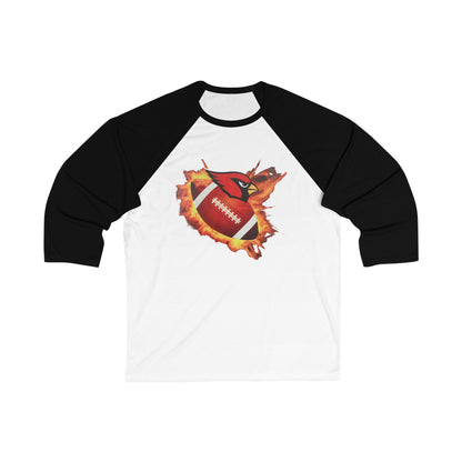 Canfield Football (Fire), 3/4 Sleeve Baseball Tee