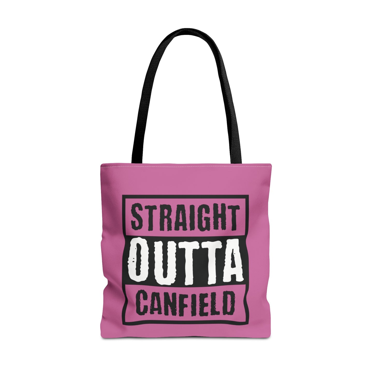 "Straight Outta Canfield" Tote Bag, White Cardinal