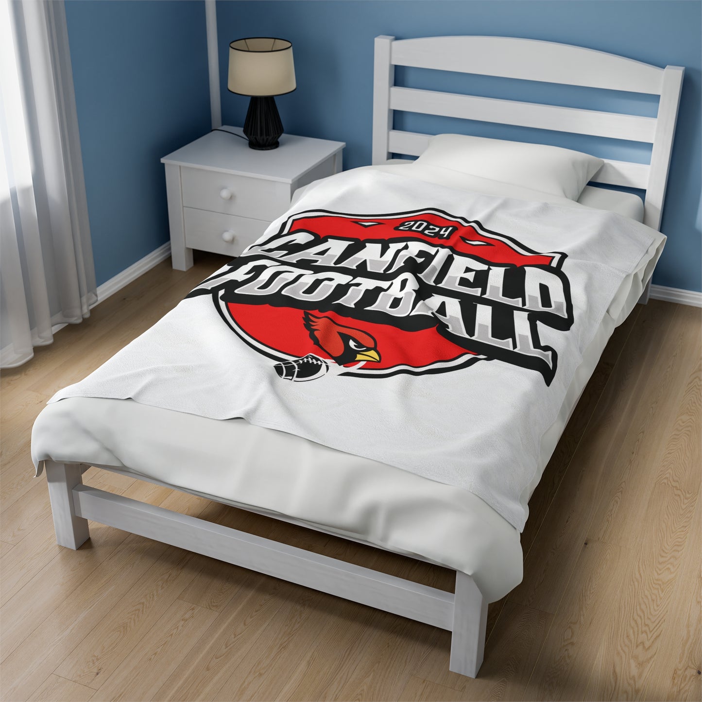 Canfield Football Velveteen Plush Blanket - Perfect for Football Fans, Cozy Home Decor