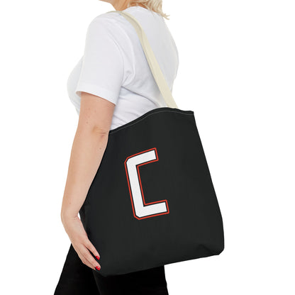 Tote Bag, White Canfield C w/White & Red Trim Cardinal