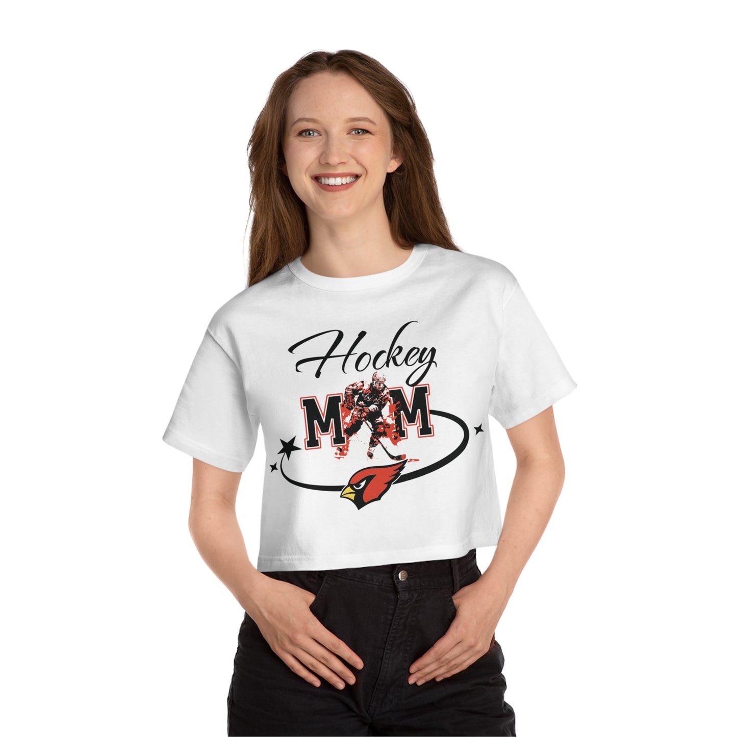 Hockey Mom, Women's Cropped T-Shirt