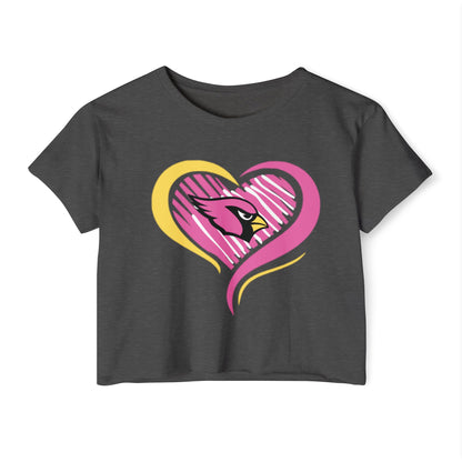 Canfield Heart, Women's Crop Top (Breast Cancer Awareness)