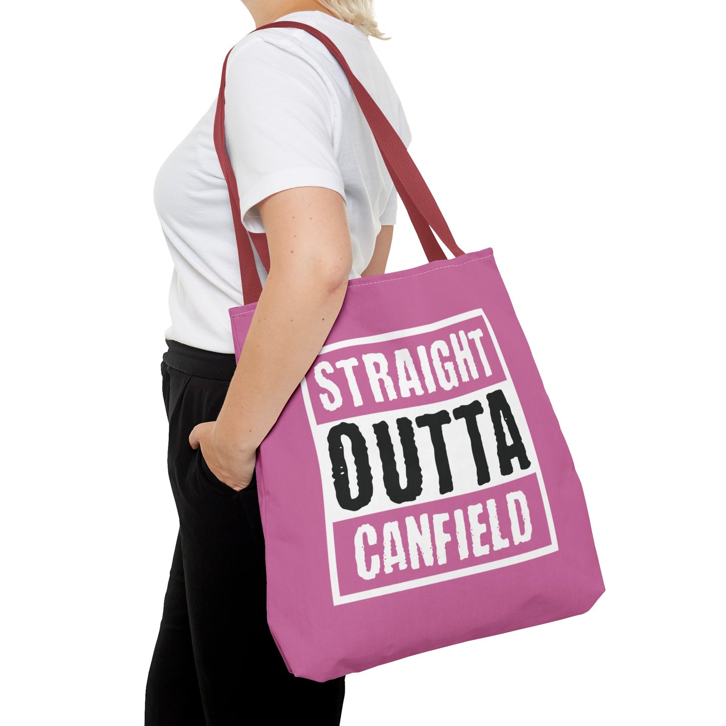 "Straight Outta Canfield" Tote Bag, Black "C"