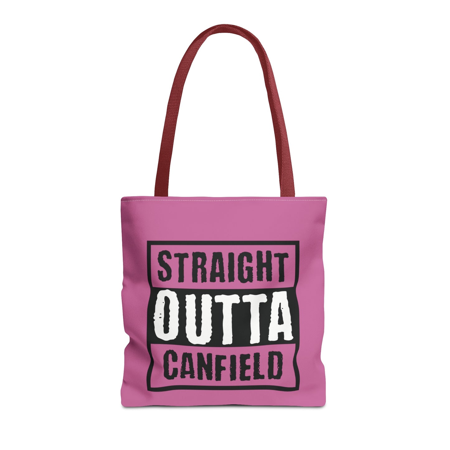 "Straight Outta Canfield" Tote Bag, White Cardinal