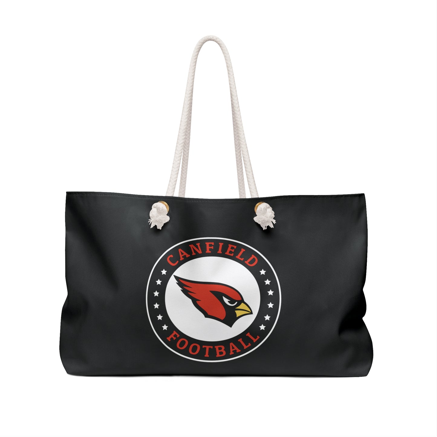 Canfield Football Weekender Bag, Badge & Red "C"