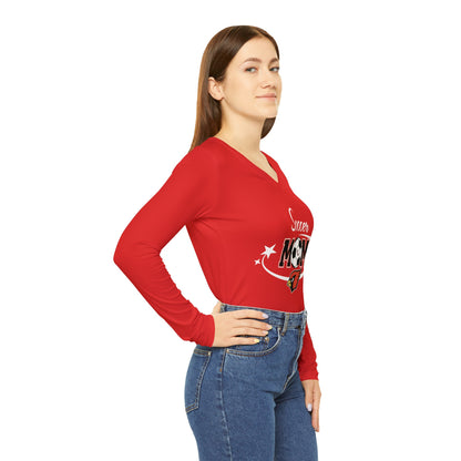 Soccer Mom, Women's Long Sleeve V-neck Shirt