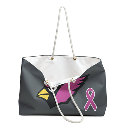 Canfield Football Weekender Bag, Pink Cardinal w/Breast Cancer Awareness