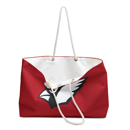 "Canfield Football" Weekender Bag, White Cardinal