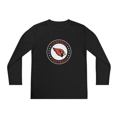 Canfield Football Badge, Youth Long Sleeve Competitor Tee